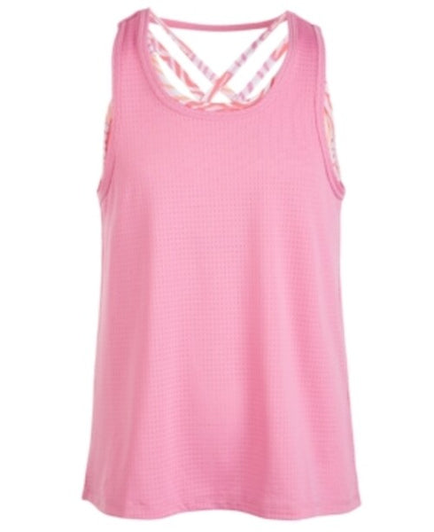 Ideology Big Girls Strappy Layered-Look Tank Top Size L (14)